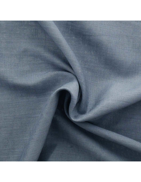 Tejido de lino y viscosa - Azul vintage oscuro