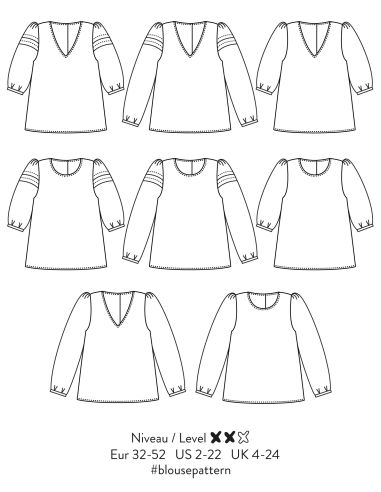 Patrón de blusa Muse - Atelier Scämmit