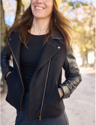 Patrón de chaqueta estilo perfecto Electra - Atelier Scämmit
