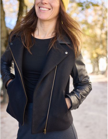 Patrón de chaqueta estilo perfecto Electra - Atelier Scämmit