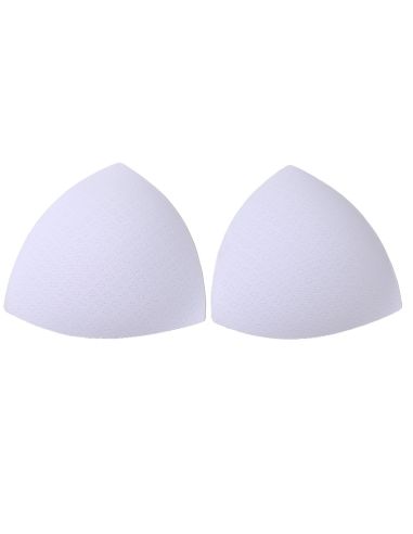 Copas triangulares de sujetador blancas