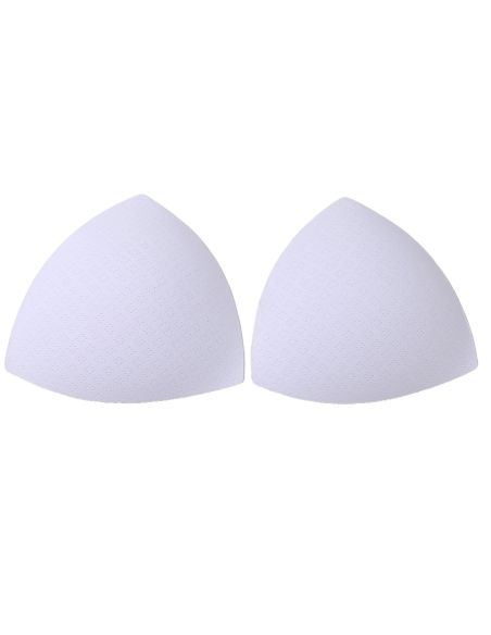 Copas triangulares de sujetador blancas