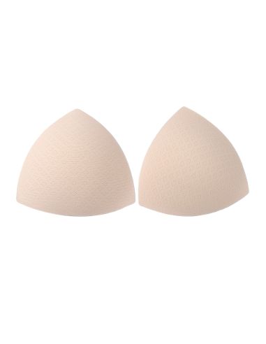 Copas triangulares de sujetador beige