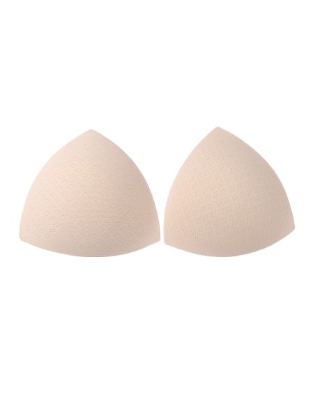 Copas triangulares de sujetador beige