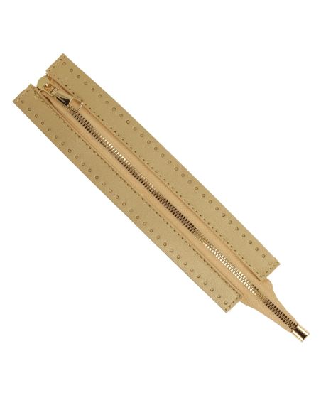 Cremallera especial para bolso de imitación de 30 cm - Oro