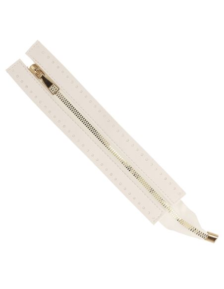 Cremallera especial para bolsa de imitación de 30 cm - Blanco