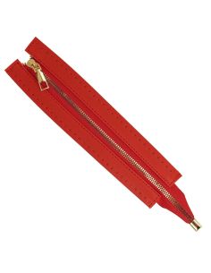Cremallera especial para bolso de imitación de 30 cm - Rojo