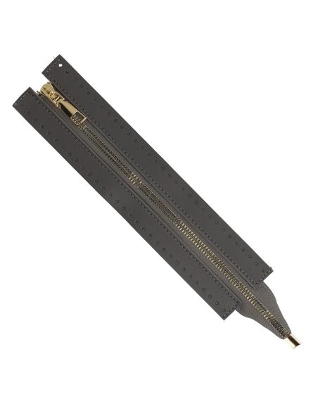 Cremallera especial para bolsa de imitación de 30 cm - Gris oscuro