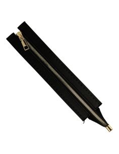Cremallera especial para bolsa de imitación de 30 cm - Negro