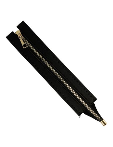 Cremallera especial para bolsa de imitación de 30 cm - Negro