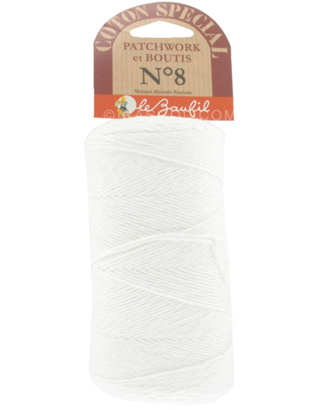 Algodón especial boutis n°8 - Blanco