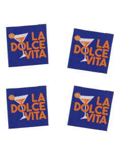 Lote de 4 etiquetas para coser - La dolce vita