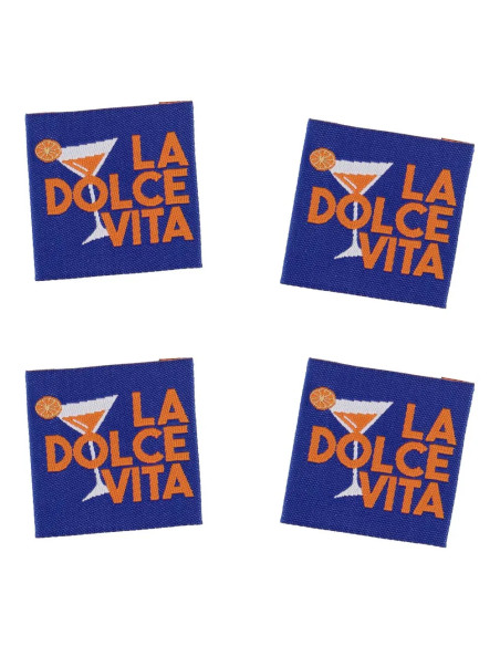 Lote de 4 etiquetas para coser - La dolce vita