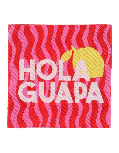 Lote de 4 etiquetas para coser - Hola guapa