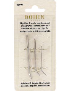 Agujas con puntas curvas para tejer Bohin