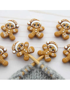 Tapones para agujas de tejer - Galleta de Jengibre 2