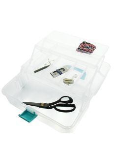 Caja de costura transparente de 3 niveles 2