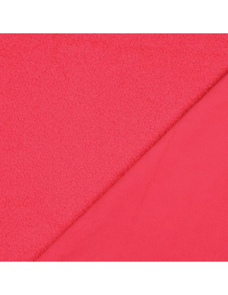 Tejido polar Teddy de doble cara - Rosa fluorescente