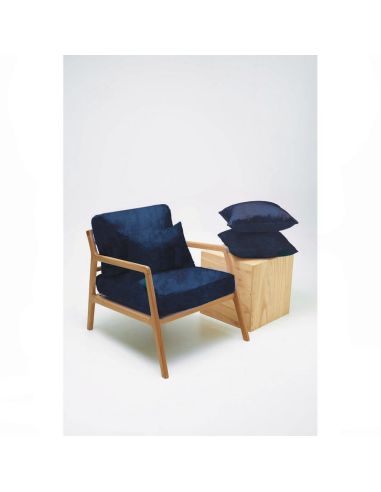 Tela de terciopelo de lujo para muebles - Azul marino