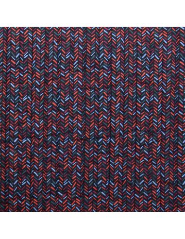 Tejido de algodón acolchado Lafleur - Beige y azul