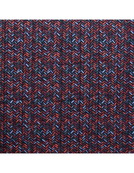 Tejido de algodón acolchado Lafleur - Beige y azul
