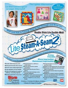 Juego de 5 hojas adhesivas de doble cara Lite Steam-A-Seam2