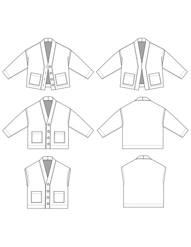 Patrón de chaqueta y chaleco Macao - Ikatee